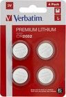 Verbatim Premium Lithium-batteri CR2032 4-pakke