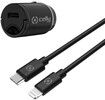 Celly ProPower Car Charger PD 20W + Lightning Cable