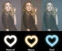 LogiLink Heart-Shaped LED Ring Light with Tripod