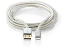 Nedis Fabritallic USB-A to Lightning Cable