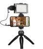 Puluz Live Broadcast Kit - Tripod + LED Lamp + Microphone + Phone Clamp