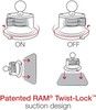 RAM Mount Quick-Grip Suction Cup Mount (MagSafe)