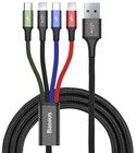 Baseus 4i1-kabel med USB-C, 2x Lightning og MicroUSB