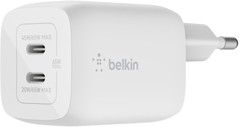Belkin BoostCharge Pro Dual USB-C GaN vgoplader med PPS 65W