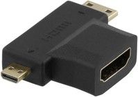 Deltaco HDMI adapter - HDMI til Mini -HDMI og Micro-HDMI