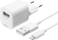 Deltaco USB-A vgoplader m/ Lightning-kabel