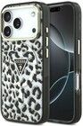 Guess IML Leopard Glitter Magsafe Case (17 Pro/18 Pro) - Svart