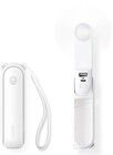 JisuLife Life8 3-in-1 Handheld Fan/Powerbank/Flashlight - Hvit