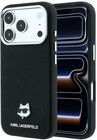 Karl Lagerfeld Grained Choupette Head Metal MagSafe (iPhone 17 Pro/18 Pro) - Svart