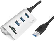 LogiLink USB 3.0 3-Port Hub med kortlser