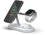 Beskadiget emballage: Moobio 4-i-1 Magnetisk Tr�dl�s Oplader - Hvid