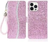 Trolsk Glitter pung med rem (iPhone 15 Pro)