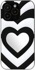 Trolsk Heart Mirror Cover (iPhone 13 Pro) - Sort
