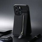 Trolsk tegnebogscover med magnet (iPhone 15 Plus) - Sort