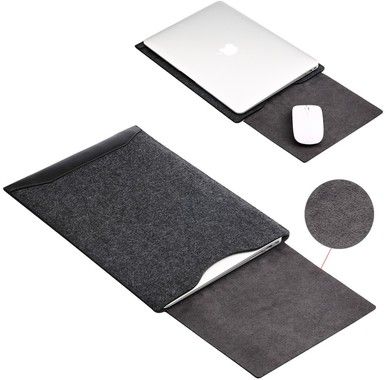 Soyan Apple Macbook Leather Pouch Case 13" - Rosa
