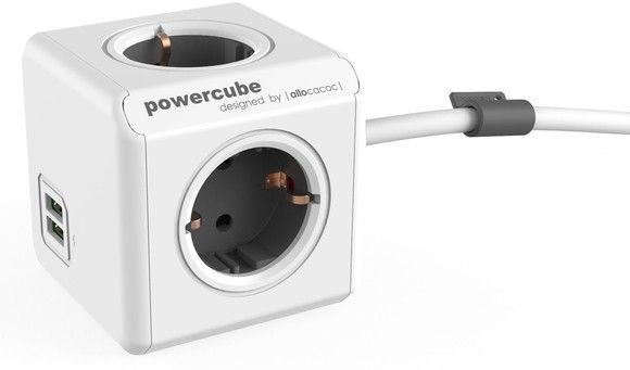 Allocacoc Powercube Extended 3m 2xUSB