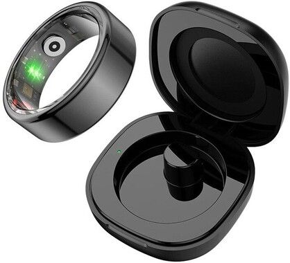 Colmi R02 Smart Ring, Size 10, 19.8 Mm (black) + Charging Case