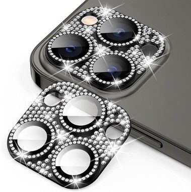 Enkay Rhinestone Camera Glass (iPhone 15 Pro/15 Pro Max)