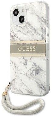 Guess Case Marble with Hand Strap (iPhone 13)