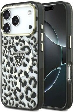 Guess IML Leopard Glitter Magsafe Case (17 Pro/18 Pro)