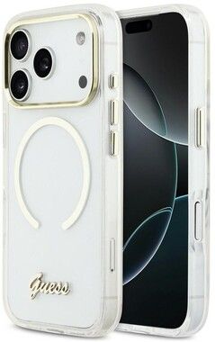 Guess IML Script Metal MagSafe Case (iPhone 17 Pro Max)