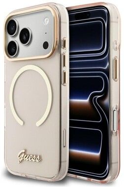 Guess IML Script Metal MagSafe Case (iPhone 17 Pro Max)