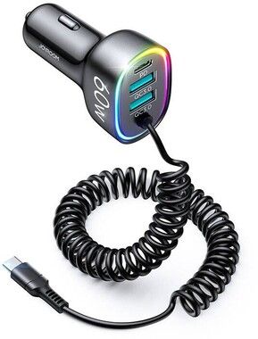 Joyroom 4-in-1 Car Charger with USB-C Cable