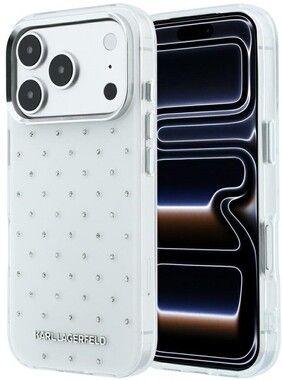 Karl Lagerfeld IML Rhinestones Logo Case (iPhone 17 Pro/18 Pro)