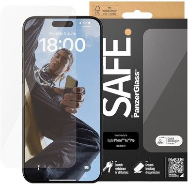 PanzerGlass Safe Screen Protector (iPhone 15 Pro Max)