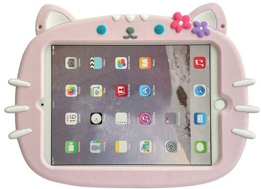 Trolsk Kids Case with strap - Pink Cat (iPad 10,2/Pro 10,5)