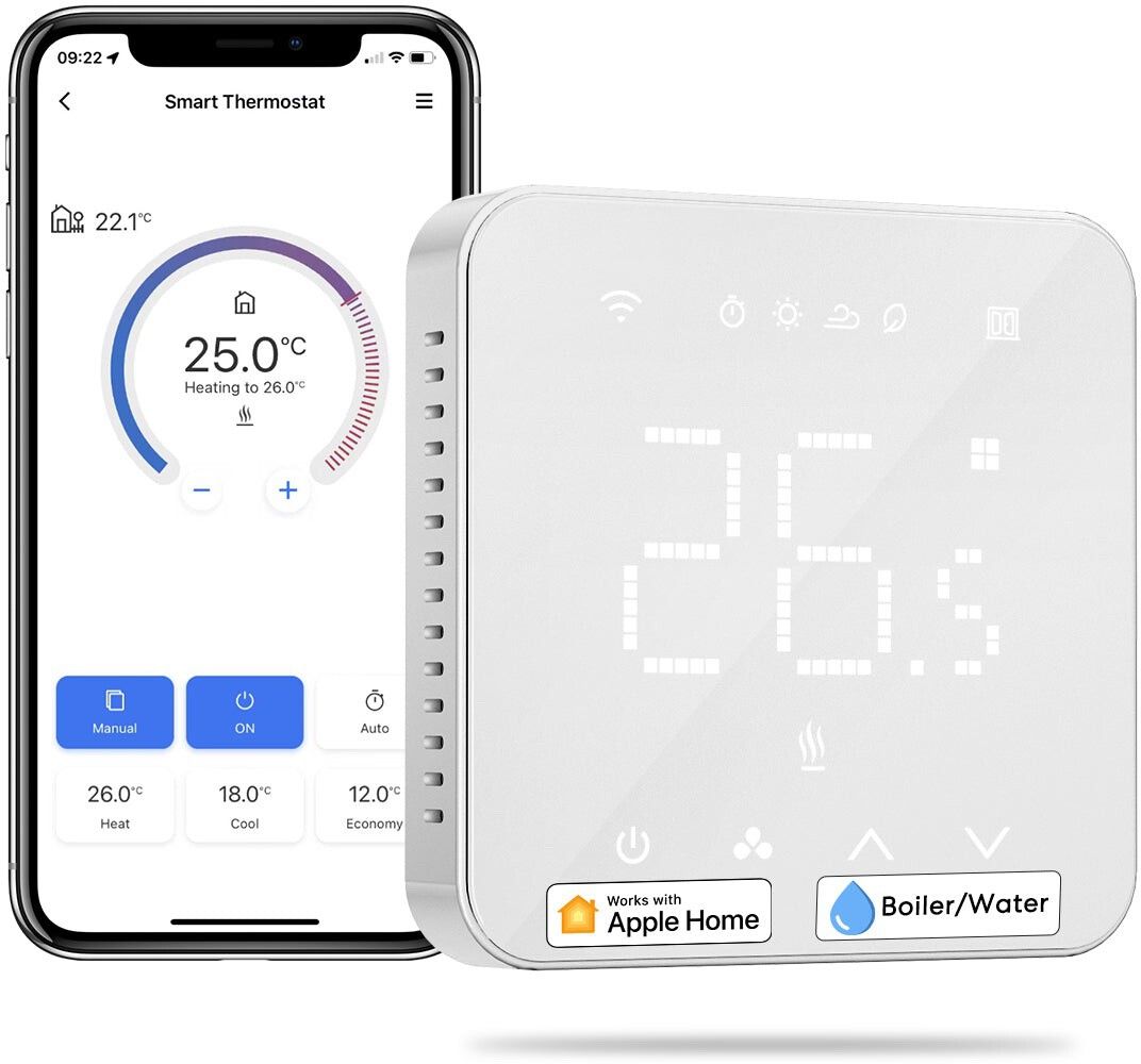 Vandt karakterisere ar Meross Smart Wifi Thermostat with Apple HomeKit