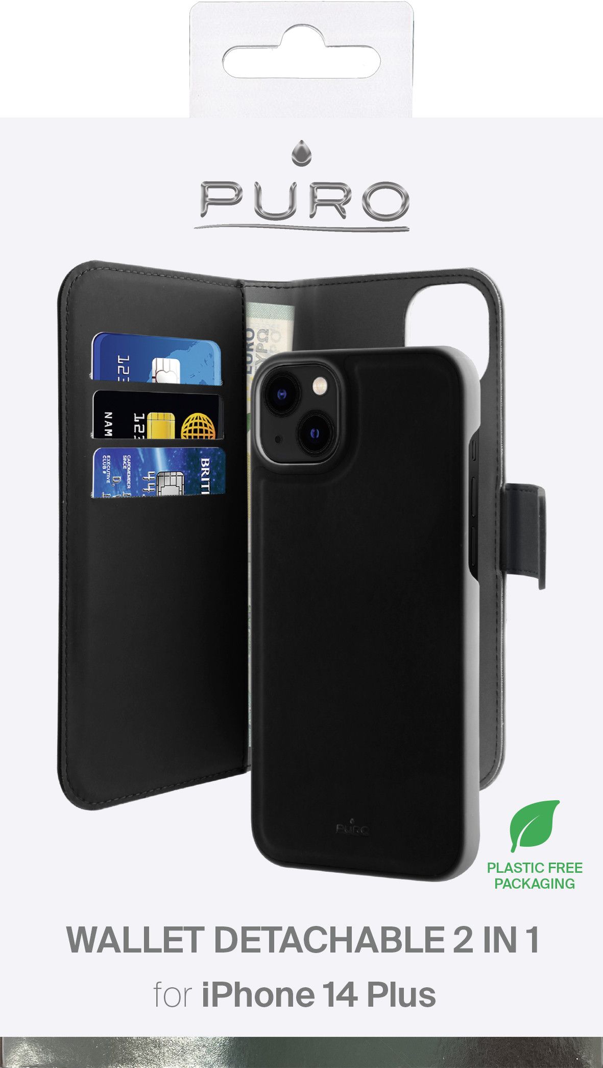 Civic kompression Vælge Puro Wallet Aftagelig 2 i 1 (iPhone 14 Plus)